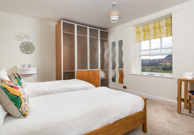 Twin room with views across Grasmere fells.