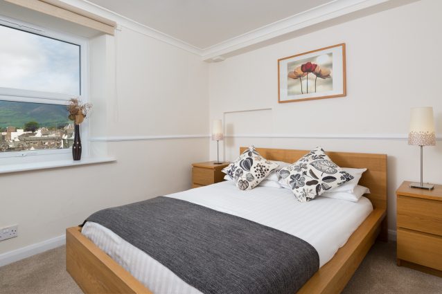 Comfortable double bedroom.