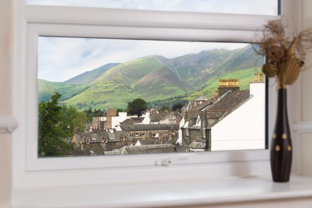 Stunning views across Keswick from the bedroom window.