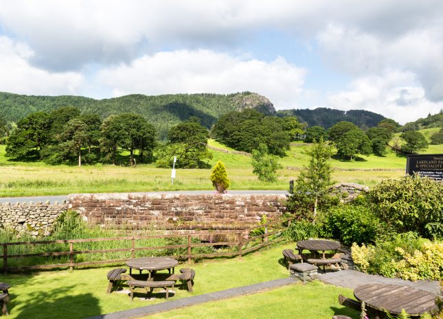 Beer garden area